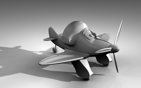 Veselé letadlo bez textur