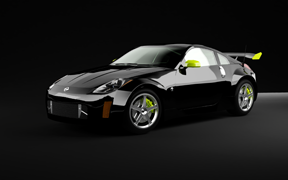 Nissan 350Z v černé